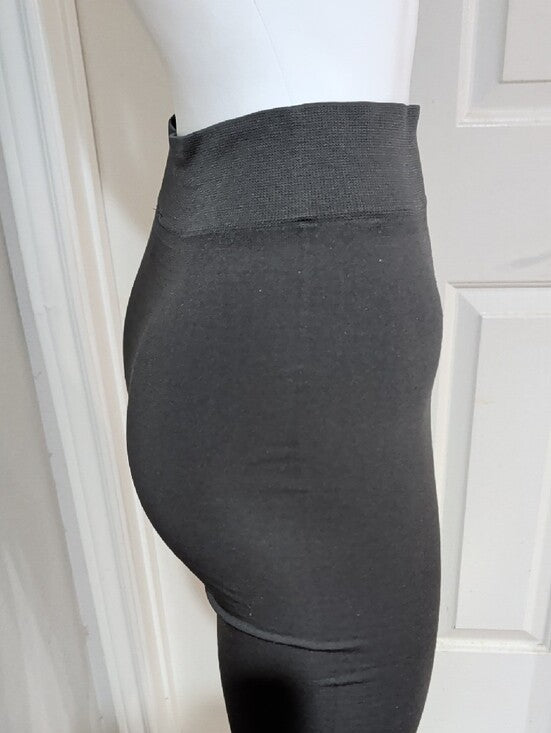Retro GMI Fleece Lined High-Waist Slate Grey Leggings Women's S/M Y2K