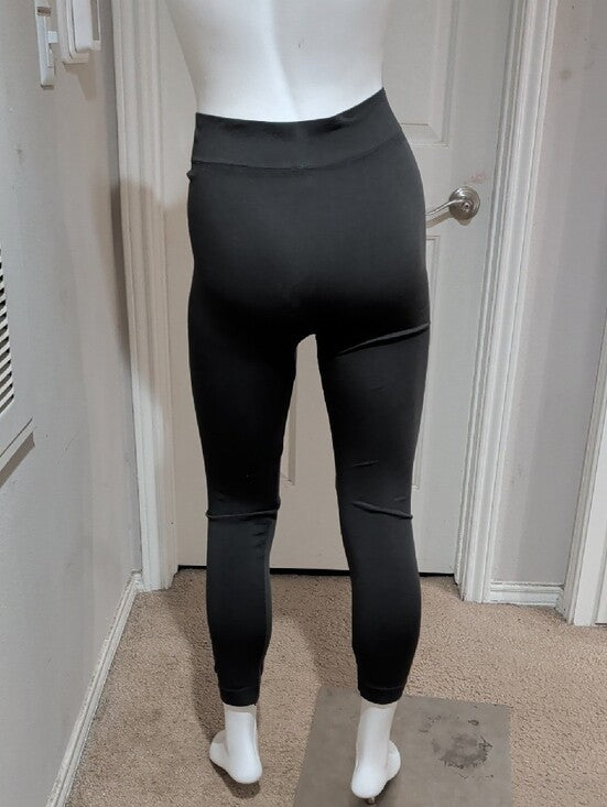 Retro GMI Fleece Lined High-Waist Slate Grey Leggings Women's S/M Y2K