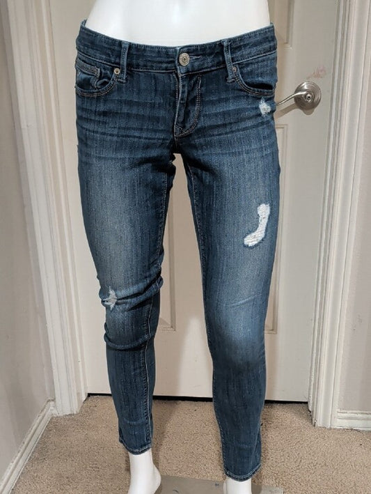 Y2K Express Stella Low-Rise Distressed Denim Legging Jeans Women's 4R