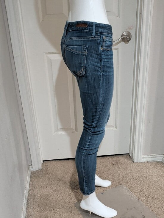 Y2K Express Stella Low-Rise Distressed Denim Legging Jeans Women's 4R