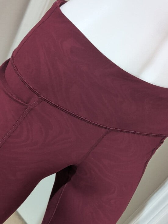 Avia Burgundy High-Rise Leggings Women's Medium