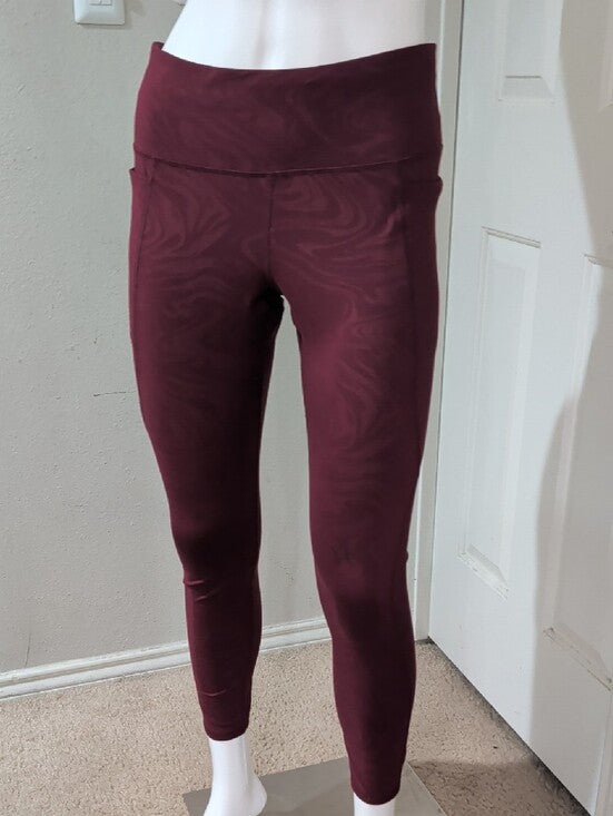 Avia Burgundy High-Rise Leggings Women's Medium