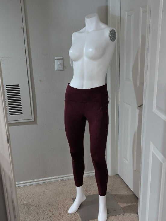 Avia Burgundy High-Rise Leggings Women's Medium
