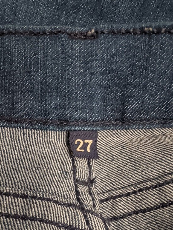 Y2K Carmar Women's Low-Rise Dark Indigo Skinny Jeans — Stretch Denim 27 Retro