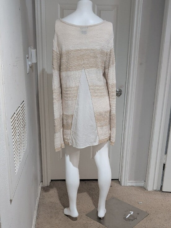 Calvin Klein Jeans Cream and Tan Knit Tunic Women's XXL