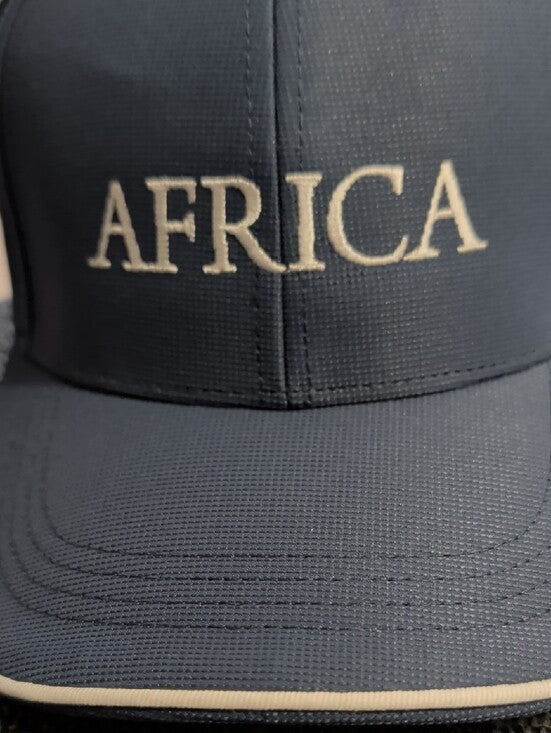 NWT AFRICA Embroidered Cap - Navy Blue