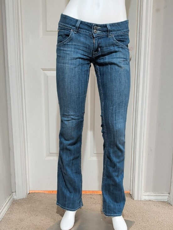 Retro Low-Rise Hudson Jeans Bootcut in Medium Blue Wash Y2K Women's 26