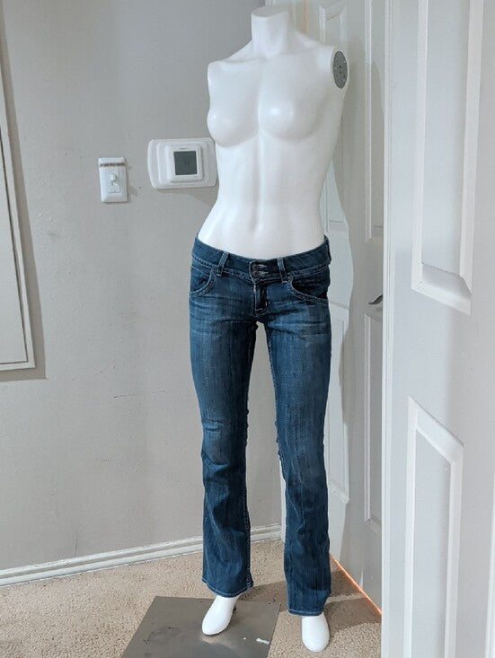 Retro Low-Rise Hudson Jeans Bootcut in Medium Blue Wash Y2K Women's 26