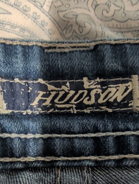 Retro Low-Rise Hudson Jeans Bootcut in Medium Blue Wash Y2K Women's 26
