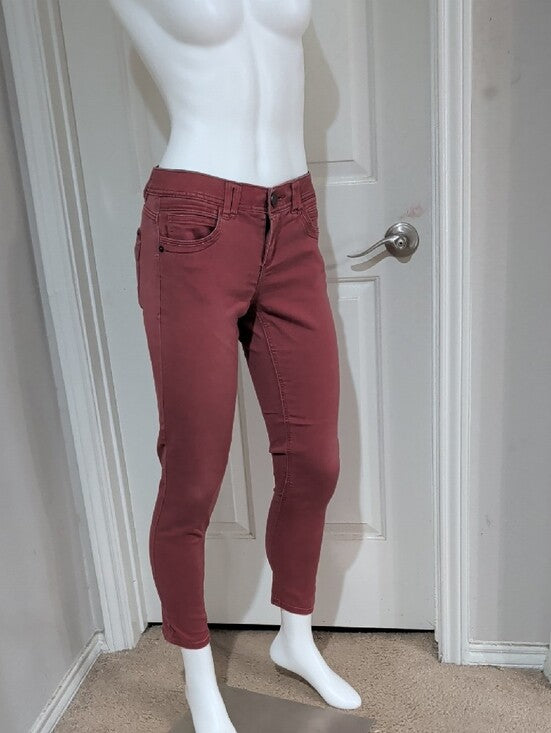 Retro Democracy Mauve Rose Ankle Low-Rise Skinny Jeans Women's 2