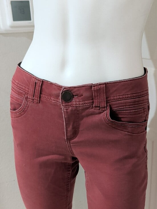 Retro Democracy Mauve Rose Ankle Low-Rise Skinny Jeans Women's 2