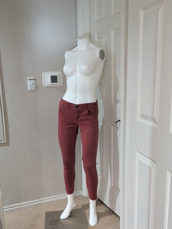 Retro Democracy Mauve Rose Ankle Low-Rise Skinny Jeans Women's 2