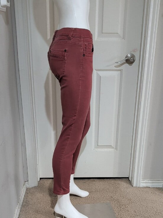 Retro Democracy Mauve Rose Ankle Low-Rise Skinny Jeans Women's 2