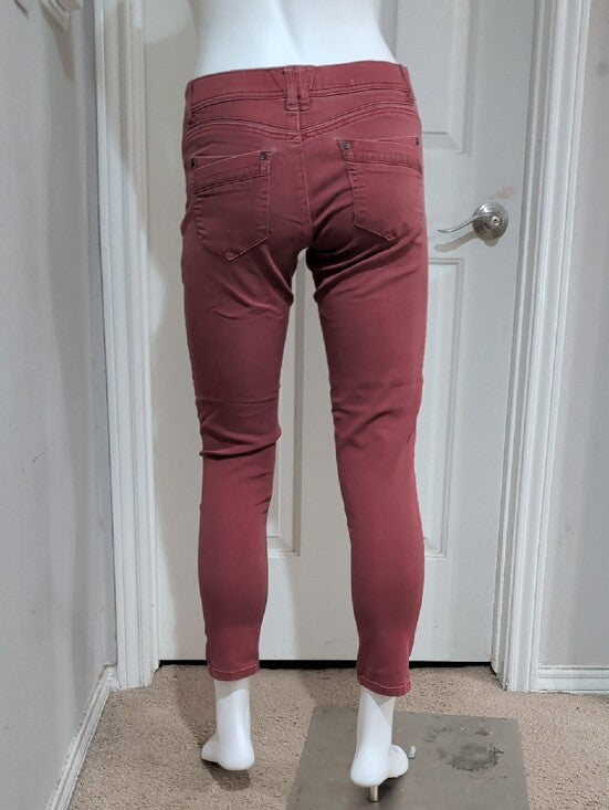 Retro Democracy Mauve Rose Ankle Low-Rise Skinny Jeans Women's 2