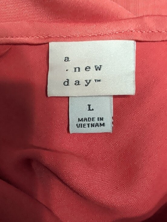 a new day Satin Coral Pink Slip Dress With Adjustable Straps Women's Large