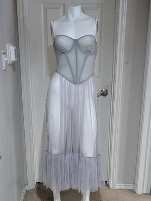 NWT Urban Outfitters Lavender Sheer Mesh Maxi Dress Women's Medium