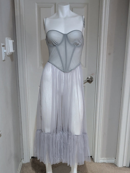 NWT Urban Outfitters Lavender Sheer Mesh Maxi Dress Women's Medium