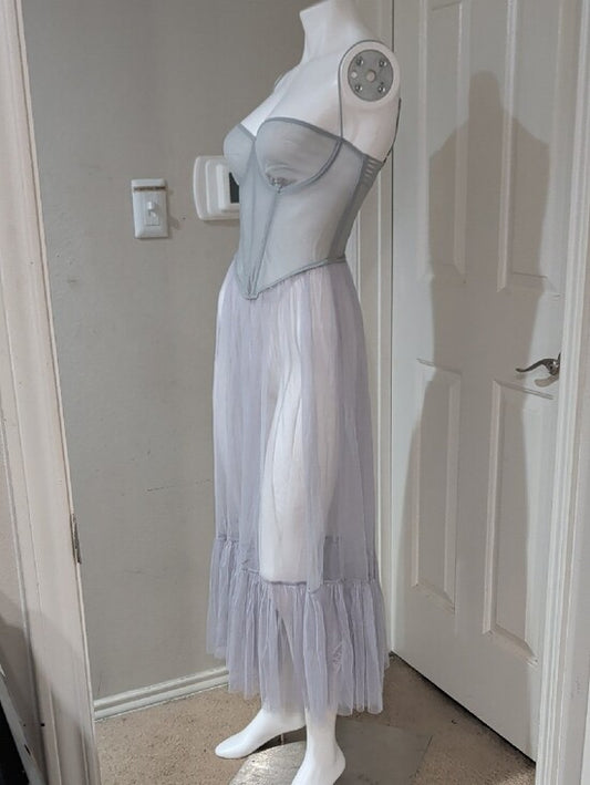 NWT Urban Outfitters Lavender Sheer Mesh Maxi Dress Women's Medium