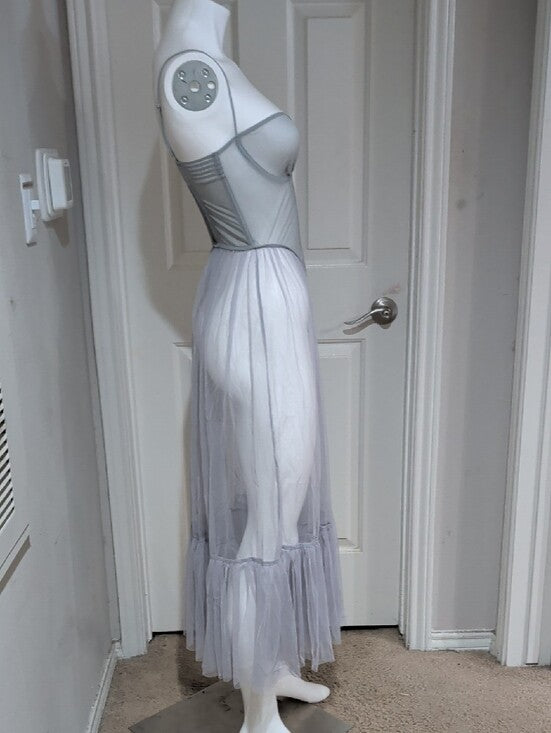 NWT Urban Outfitters Lavender Sheer Mesh Maxi Dress Women's Medium