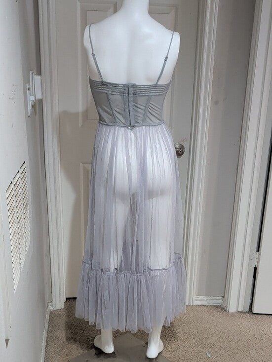 NWT Urban Outfitters Lavender Sheer Mesh Maxi Dress Women's Medium