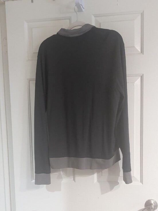Jeff Men's Charcoal Gray Half-Zip Pullover Sweater Size Large
