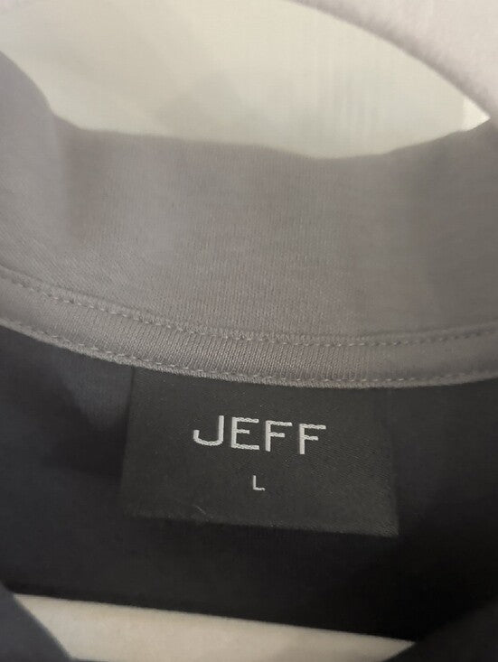 Jeff Men's Charcoal Gray Half-Zip Pullover Sweater Size Large