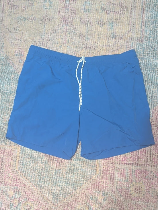 Goodfellow & Co Blue Swim Trunks with White Drawstring Men's Large
