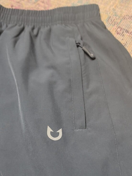 NWOT Northyard Men's Grey Athletic Running Shorts with Reflective Accents large
