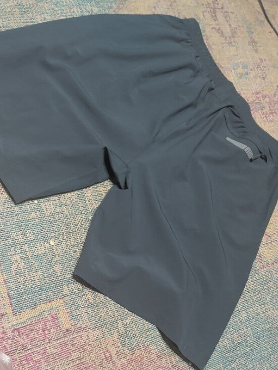 NWOT Northyard Men's Grey Athletic Running Shorts with Reflective Accents large
