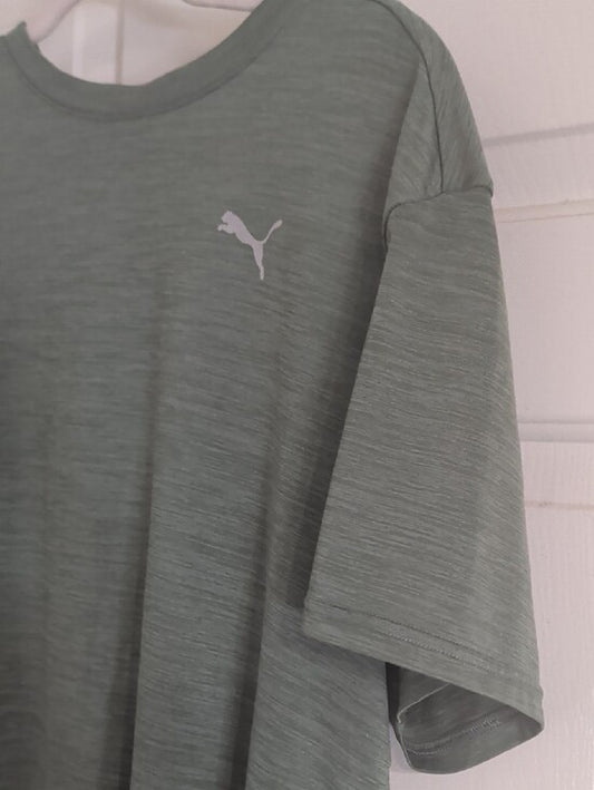 Puma Athletic Short-Sleeve Crew Tee in Sage Green Men's Large