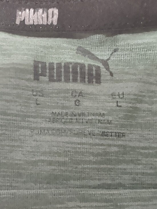 Puma Athletic Short-Sleeve Crew Tee in Sage Green Men's Large