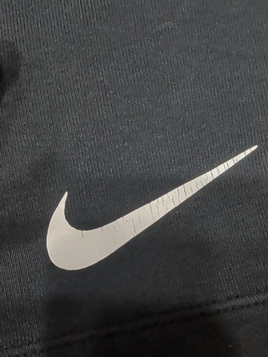 Nike Men’s Dri-Fit Black Athletic Shorts with White Swoosh Medium