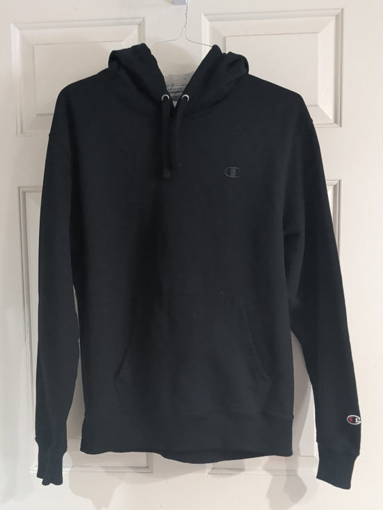 NWOT Champion Black Men's Pullover Hoodie with Subtle Logo Large