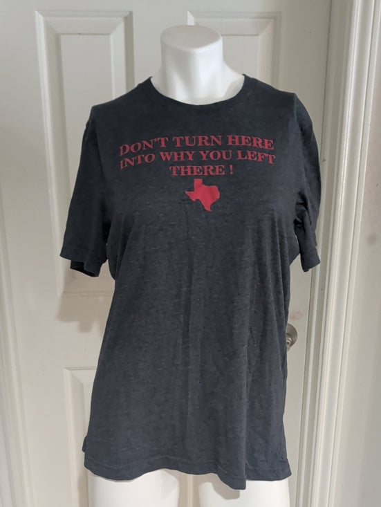 Bella Canvas Charcoal Gray Tee with Red Print Women's Large