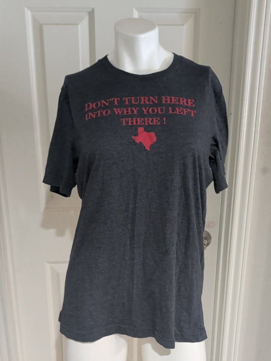 Bella Canvas Charcoal Gray Tee with Red Print Women's Large