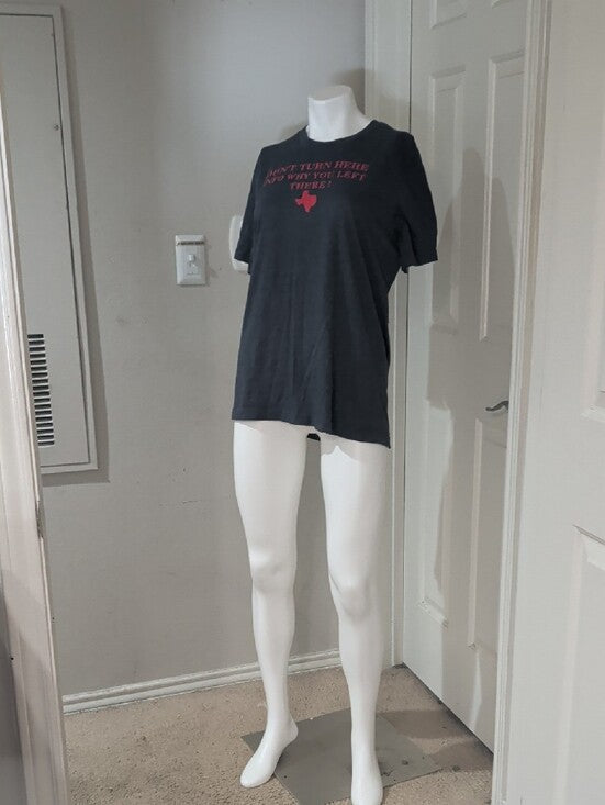 Bella Canvas Charcoal Gray Tee with Red Print Women's Large