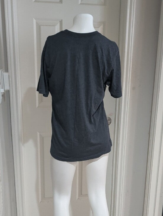 Bella Canvas Charcoal Gray Tee with Red Print Women's Large
