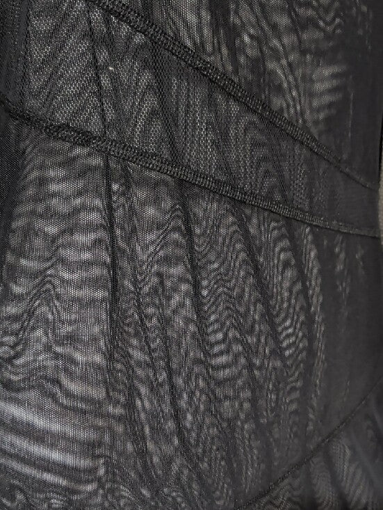 Alala Black Sheer Long-Sleeve Mesh Top Dress Women's Medium