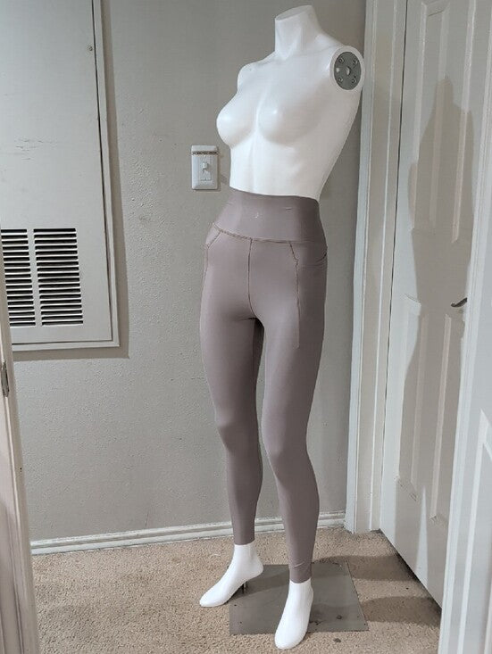 Peloton High-Rise Pocket Leggings — Taupe Women's Small