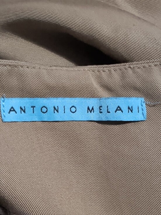 ANTONIO MELANI High-Waist Wide Leg Pants in Tan Women's 0