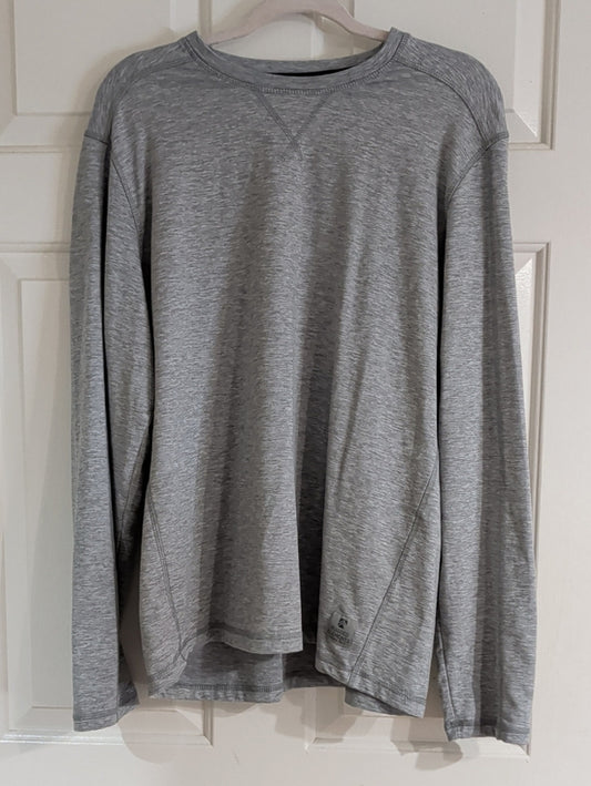 Rugged Elements Light Gray Long Sleeve Athletic Tee Men's Large