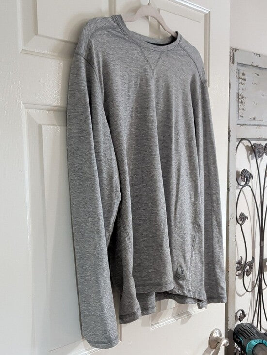 Rugged Elements Light Gray Long Sleeve Athletic Tee Men's Large