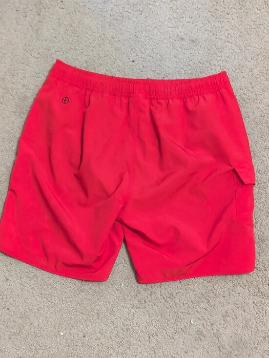 Watermen Red Men's Swim Trunks - Performance Swim Shorts Large