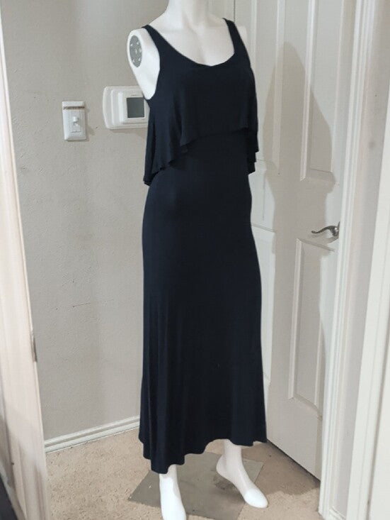 Rolla Coster Navy Layered Tank Maxi Tie-Back Dress Women's S/XS
