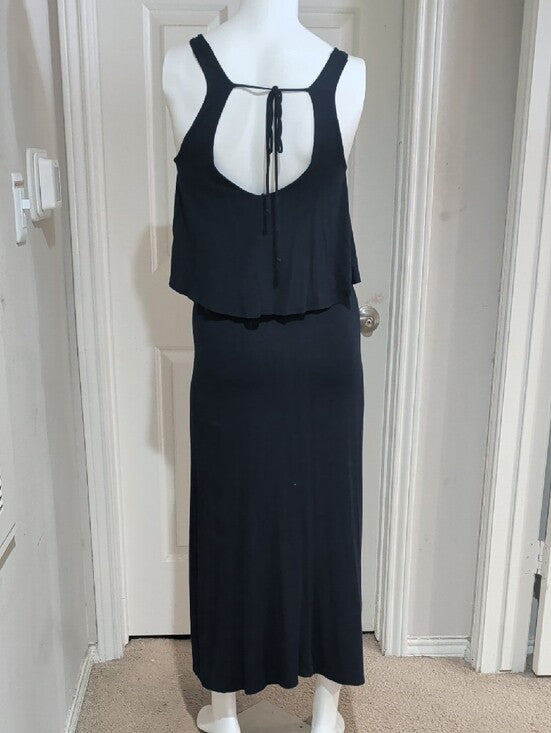 Rolla Coster Navy Layered Tank Maxi Tie-Back Dress Women's S/XS