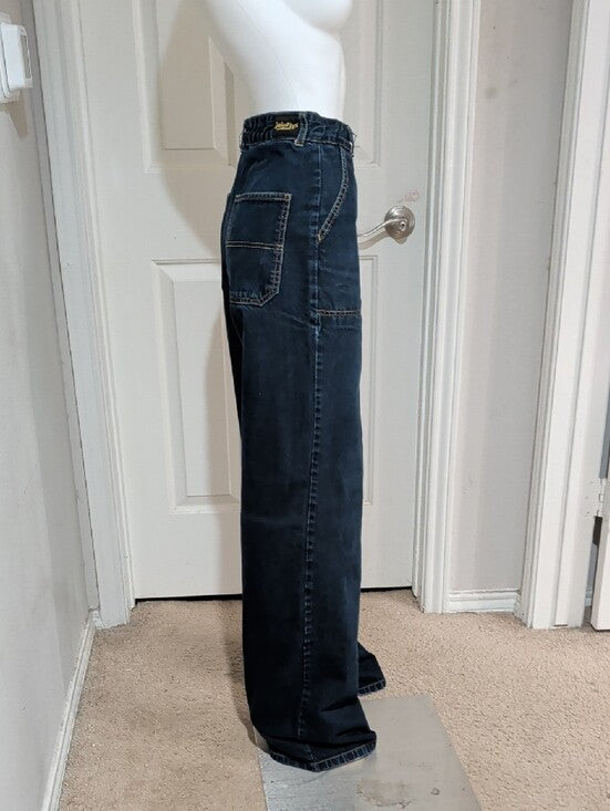 Vintage Freddie's Of Pinewood High-Rise Wide Leg Dark Denim Jeans Retro Size 28