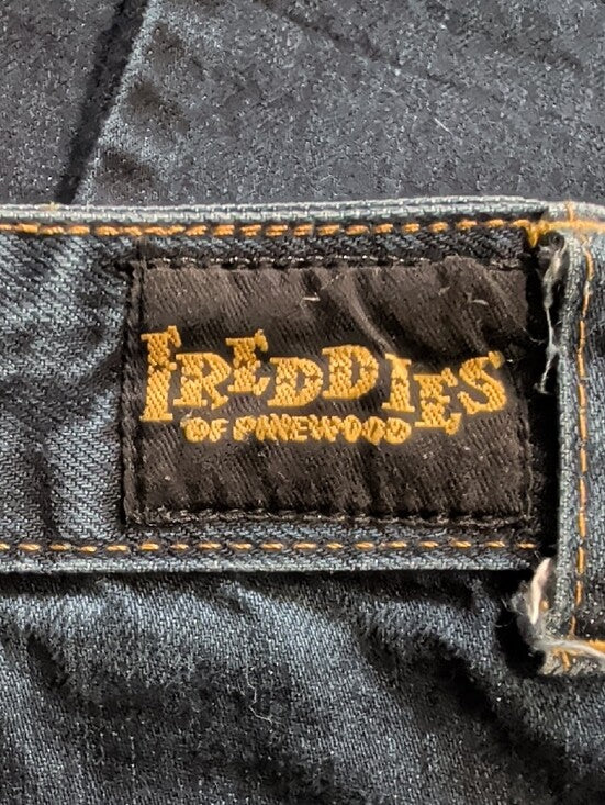 Vintage Freddie's Of Pinewood High-Rise Wide Leg Dark Denim Jeans Retro Size 28