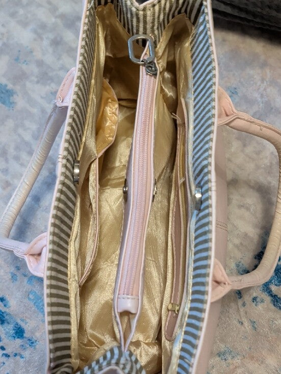Vintage Pink Tote Bag - Classic Soft Pink Women’s Handbag