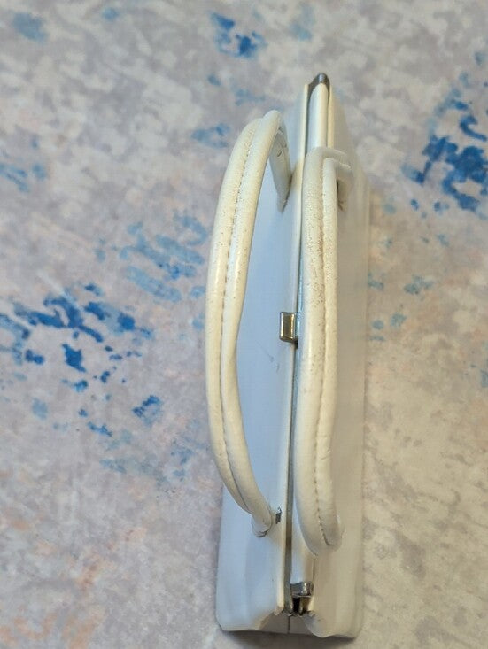 Vintage White Structured Top-Handle Women's Bag Classic