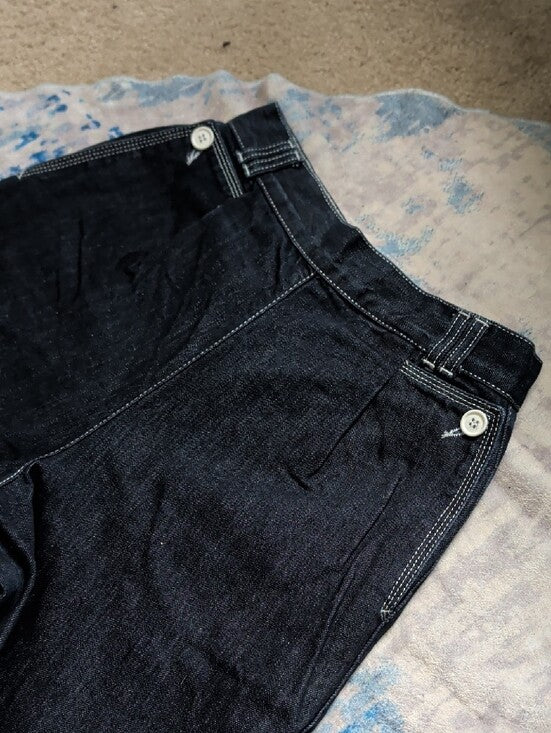 Vintage Freddie's Of Pinewood Blue Women's Wide-Leg Pants - Classic Minimal - 28